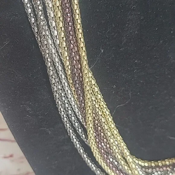 Vintage Multi Color Chain Necklace - Picture 3 of 4